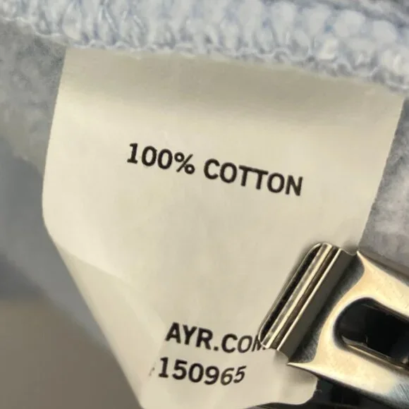 AYR All Year Round The Sweatshirt Crewneck Light Blue Small **FLAW** 100% Cotton - Picture 12 of 12
